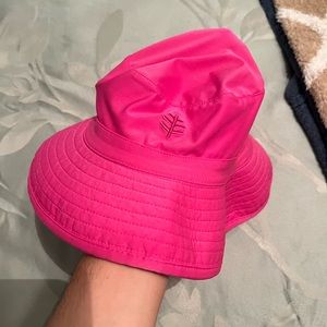 Coolibar pink 12mo- 24mo swim hat EUC
